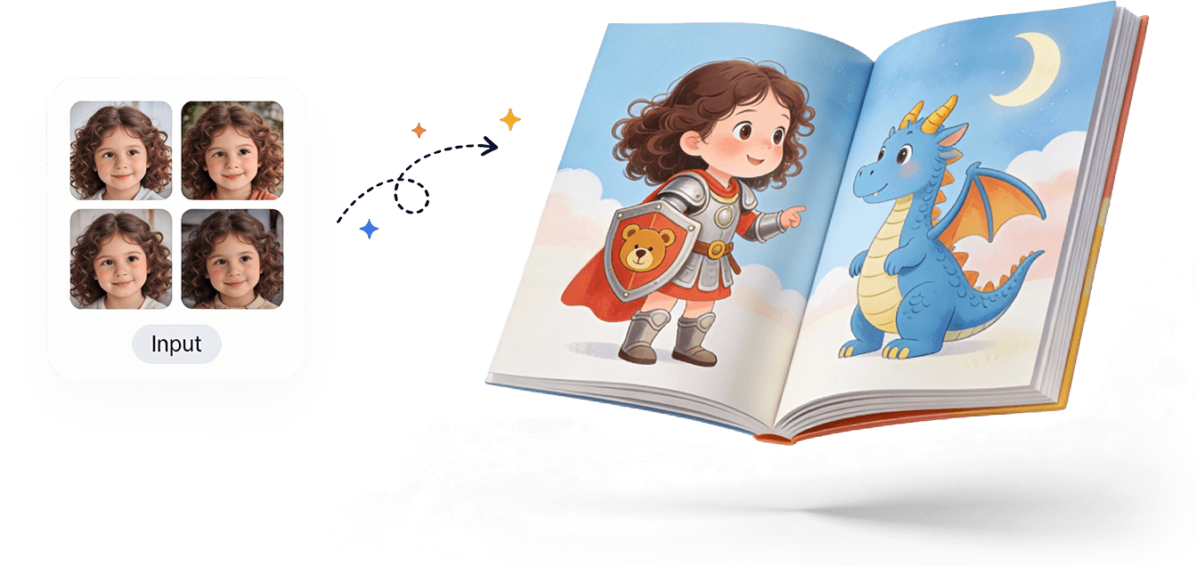 Turn photos of your child into a beautiful personalized storybook